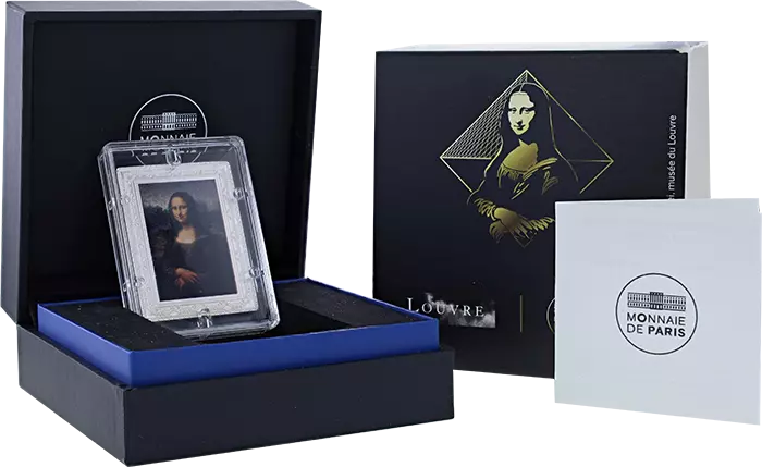Pièce France - Monnaie de Paris Léonard de Vinci & la Joconde - Mona Lisa - 10 Euros - Rectangulaire - Argent BE 2019