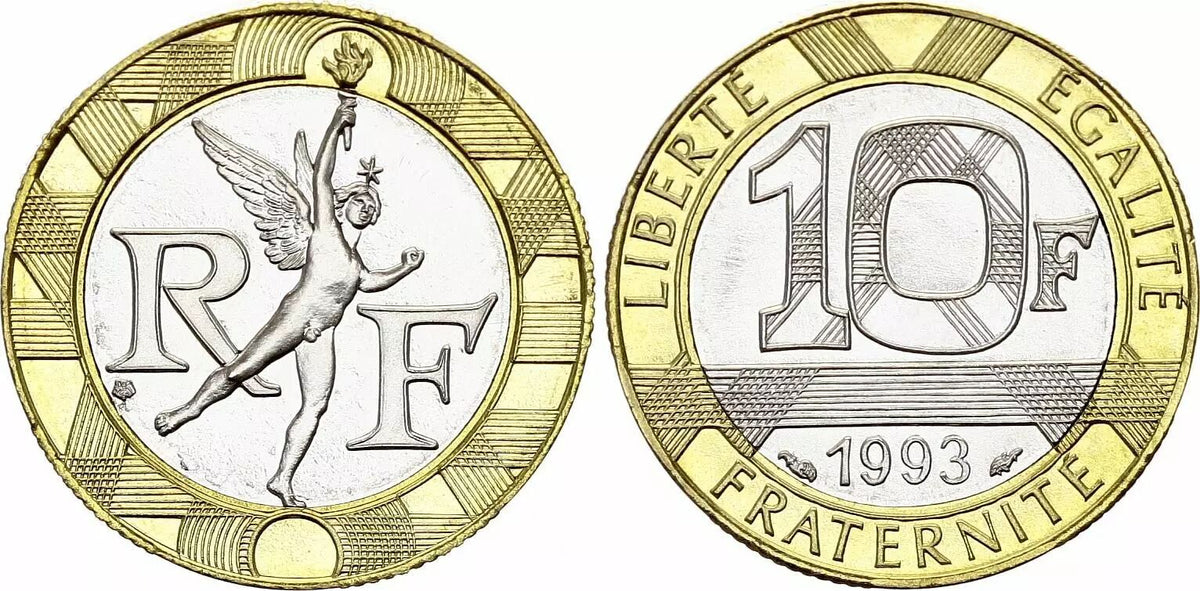 Pièce France 10 Francs Génie - 1993 - Frappe médaille