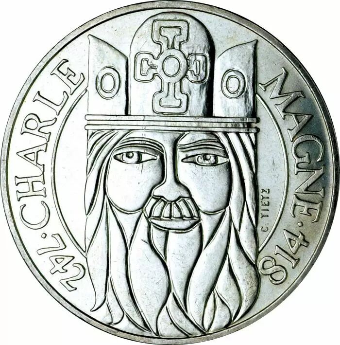 Pièce France 100 Francs Commémo. Charlemagne FRANCE 1990 (SUP)