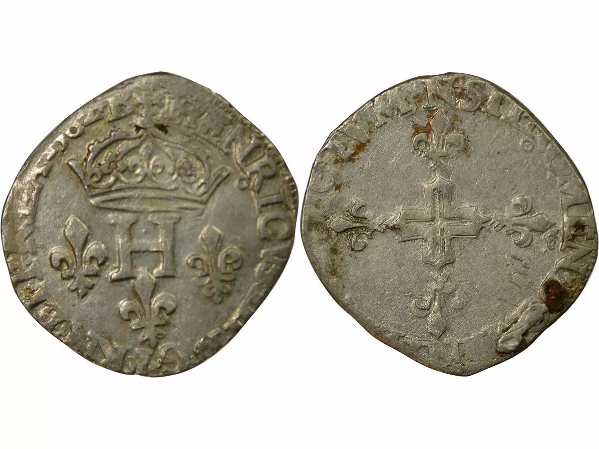 Pièce France Double sol parisis - Henri III - 1582 N Montpellier