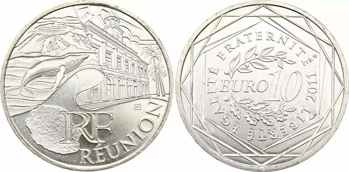 Pièce France - Monnaie de Paris 10 Euros Argent - Euros des Régions 2011 : Reunion - Monnaie de Paris 2011
