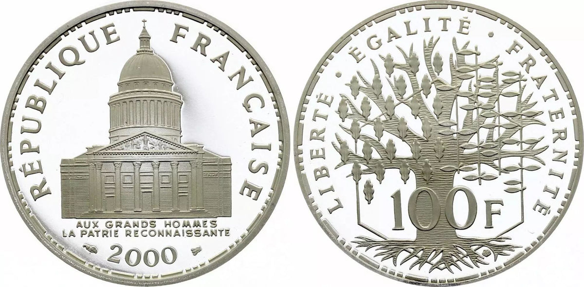 Pièce France - Monnaie de Paris 100 Francs Panthéon - 2000 Frappe BE - Issu de coffret