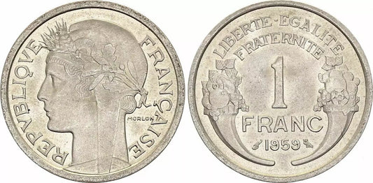 Pièce France 1 Franc  Morlon - 1959