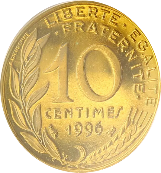 Pièce France 10 Centimes BE Marianne 1996
