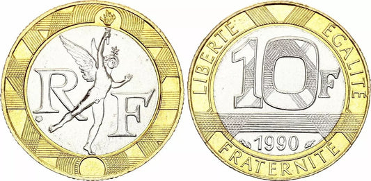 Pièce France 10 Francs Génie - 1990 - Bimétal
