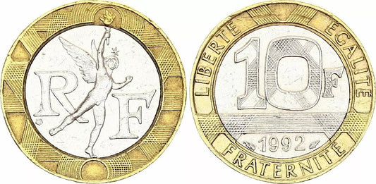 Pièce France 10 Francs Génie - 1992 - Bimétal
