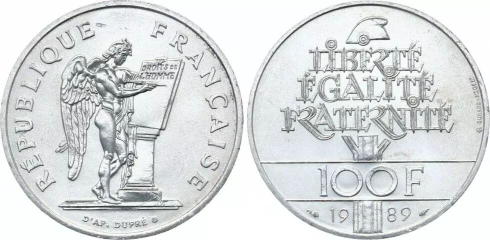 Pièce France 100 Francs Droits de l'Homme - 1989 Argent