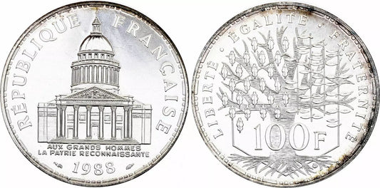 Pièce France 100 Francs Panthéon - 1988