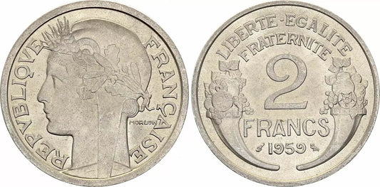Pièce France 2 Francs  Morlon - 1959