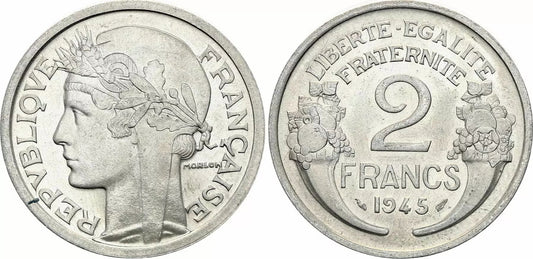 Pièce France 2 Francs Morlon - 1945