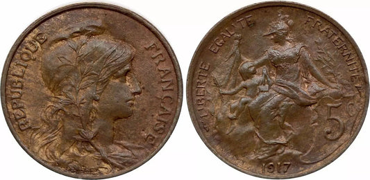 Pièce France 5 Centimes Dupuis - 1917