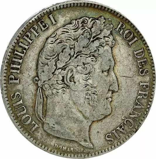 Pièce France 5 Francs Argent Louis-Philippe I (millésimes variés : 1831-1843)