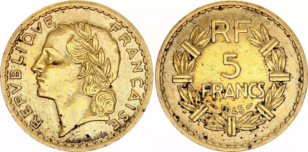 Pièce France 5 Francs Lavrillier - 1945