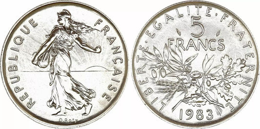 Pièce France 5 Francs Semeuse - 1983 - Issu de Coffret