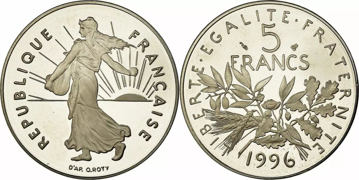Pièce France 5 Francs Semeuse - 1996 BE