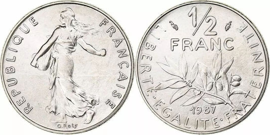 Pièce France 50 Centimes Semeuse - 1987 - issu de coffret