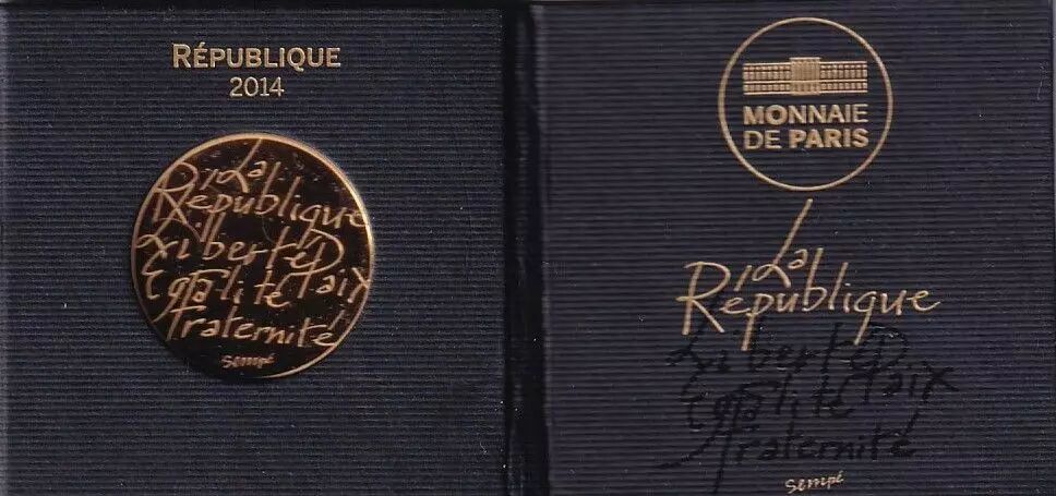 Pièce France 500 Euro Or - République - 2014 - FDC - OR