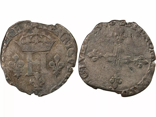 Pièce France HENRI III - DOUBLE SOL PARISIS, 2nd TYPE 1578, S TROYES