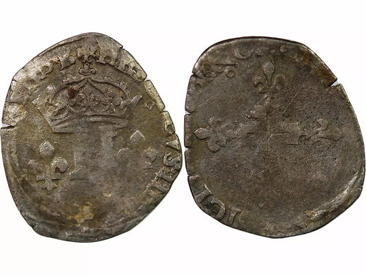 Pièce France HENRI III - DOUBLE SOL PARISIS, 2nd TYPE 1583 MONTPELLIER