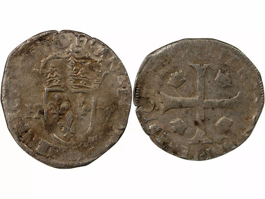 Pièce France HENRI III - DOUZAIN AUX DEUX H, 1er TYPE - 1576 PARIS