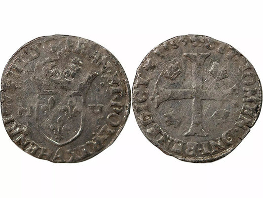 Pièce France HENRI III - DOUZAIN AUX DEUX H, 1er TYPE - 1586 A PARIS