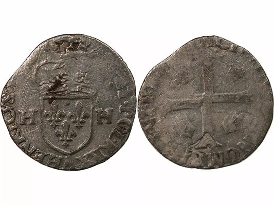 Pièce France HENRI III - DOUZAIN AUX DEUX H, 1er TYPE - A PARIS