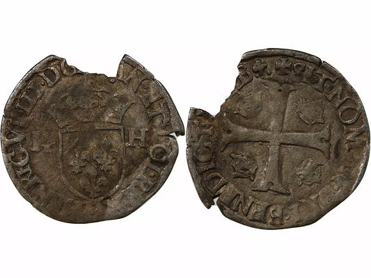 Pièce France HENRI III - DOUZAIN AUX DEUX H, 1er TYPE - P DIJON