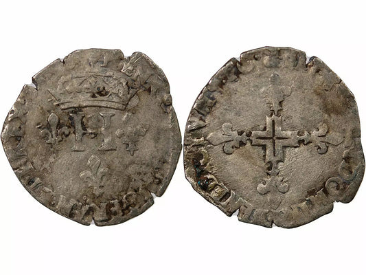Pièce France HENRI III - SOL PARISIS, 2nd TYPE P DIJON