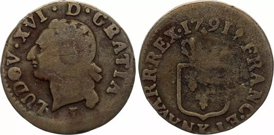 Pièce France Liard - Louis XVI - 1791 K Bordeaux