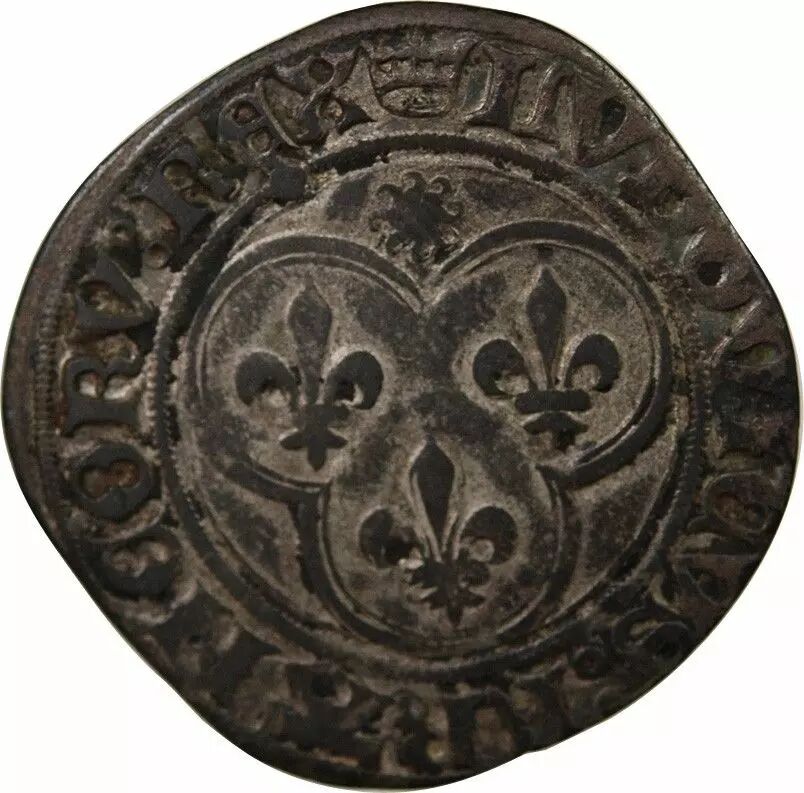 Pièce France LOUIS XI - BLANC AU SOLEIL 1475 SAINT-LÔ